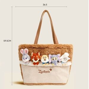 Disney brand Topia Tan and Cream Character Tote Bag
